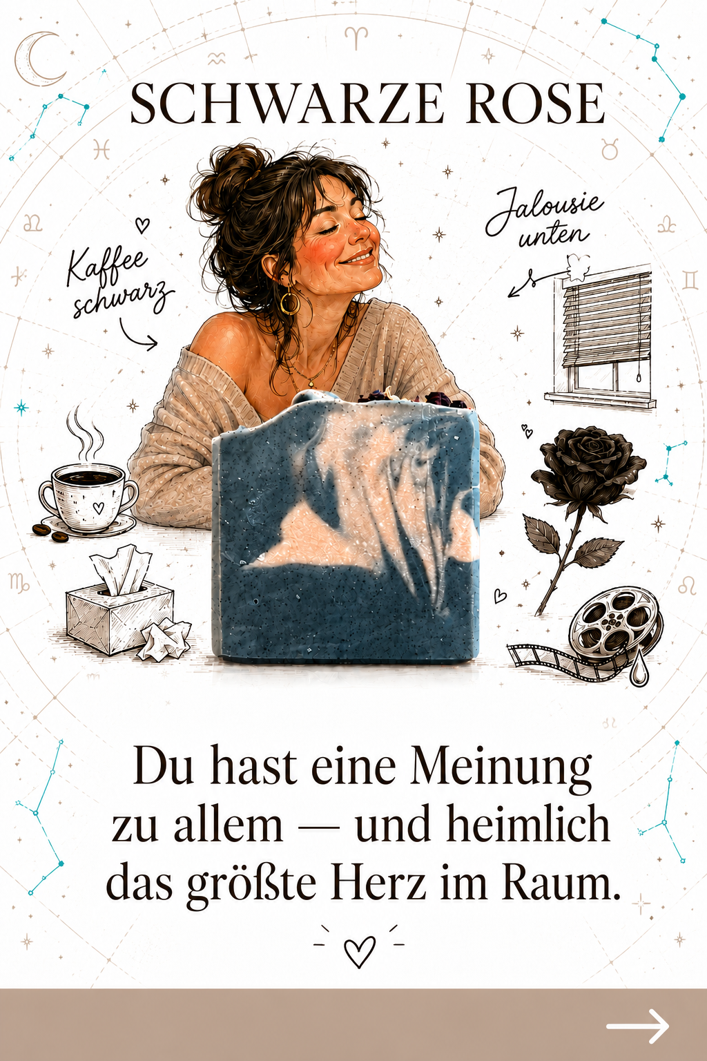 Seifen-Horoskop Zeichen: Schwarze Rose — Persönlichkeitsprofil