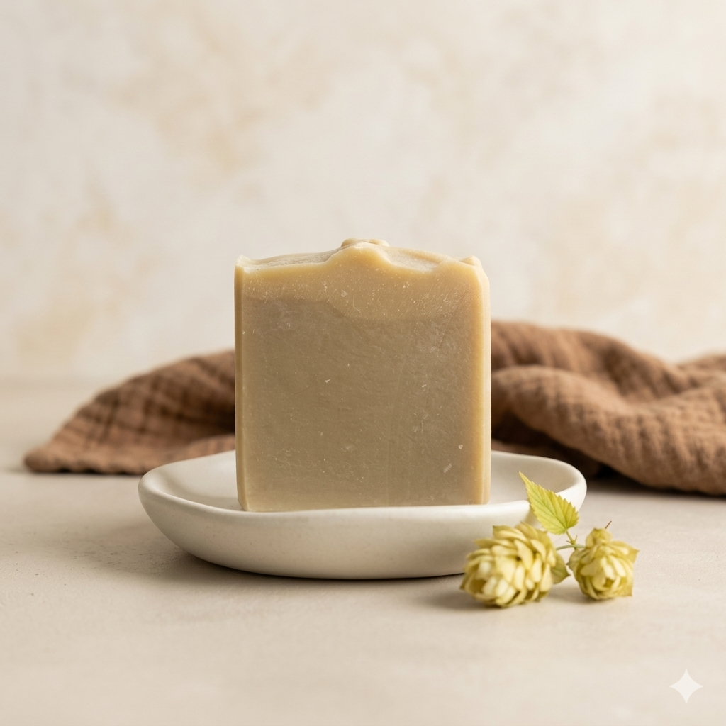 Abendmalz Naturseife – handgemachte Naturseife mit echtem Dunkelbier und Kaffee, malzig-warm, aus Wien
