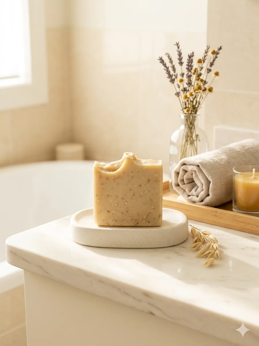 Naturseife bei empfindlicher Haut — Hafergold, die sanfteste Seife der All Senses Seifenmanufaktur Wien